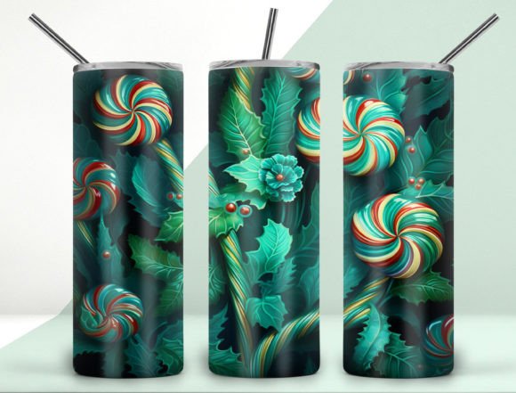3D Christmas Tumbler Design 20oz PNG
