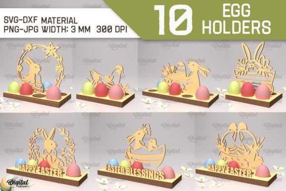 3D Easter Egg Holder Laser Cut Bundle: Creative Possibilities in Digital Design