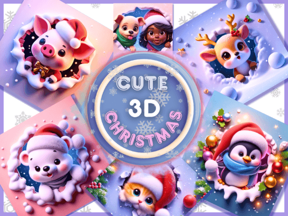 3D Funny Christmas Backgrounds: A Whimsical Addition to Your Holiday Creations