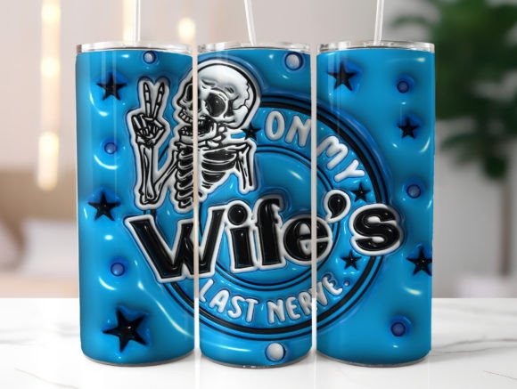 3D Funny Husband Inflated Tumbler Wrap: A Unique Sublimation Design for Creative Professionals