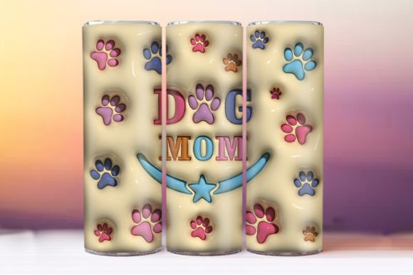 3D Inflated Dog Mom Tumbler Wrap PNG: A Creative Solution for Personalized Drinkware
