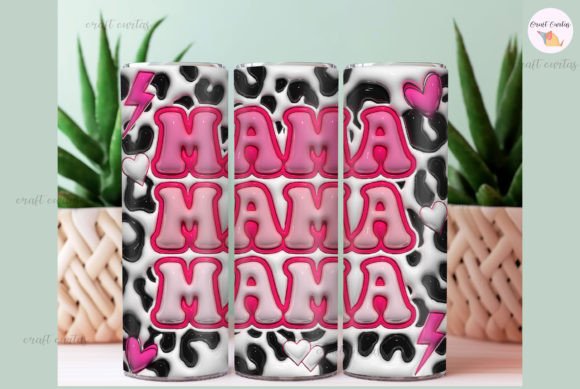 3D Inflated MAMA 20 Oz Tumbler Designs: A Practical Asset for Creative Projects