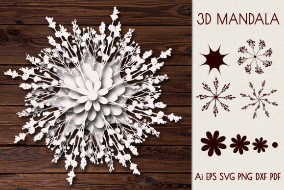 3D Mandala Wildflowers: A Creative Tool for Artists, Crafters, and Designers