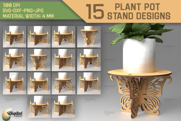 3D Plant Stand Laser Cut SVG Bundle – A Strategic Tool for Creative and Functional Design