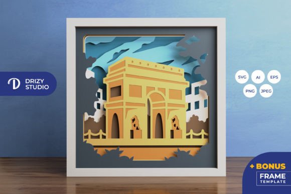 Arc De Triomphe France 3D Shadow Box: A Creative Paper Art Masterpiece