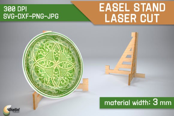 Easel Stand Laser Cut 3D Design SVG