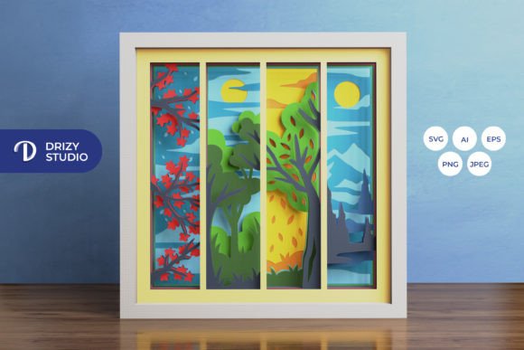 Four Season of Nature 3D Shadow Box: A Creative Way to Celebrate the Year