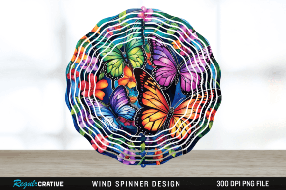 FREE 3D Rainbow Butterflies Wind Spinner: A Versatile Digital Design for Creative Projects