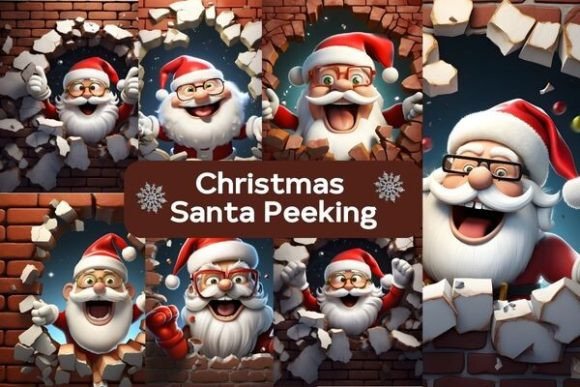 Funny 3D Santa Peeking Christmas Clipart: Creative Uses and Real-World Applications