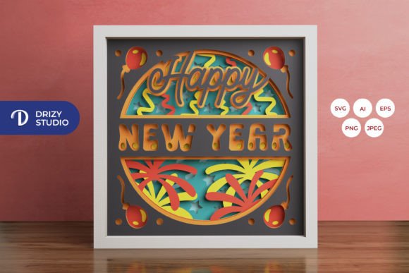 Happy New Year 3D Shadow Box: A Creative and Versatile Greeting Craft