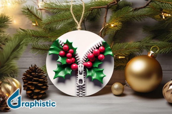 Unzipped 3D Christmas Ornament for Creative Projects
