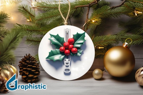 Unzipped 3D Christmas Ornament PNG 16: A Creative Tool for Holiday Projects